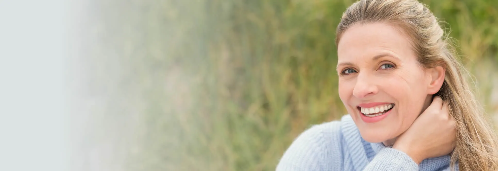 Beautiful smile with porcelain crowns at Roam Dental