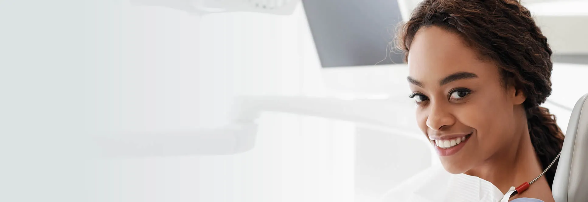 Young woman in dental chair during comprehensive oral exam